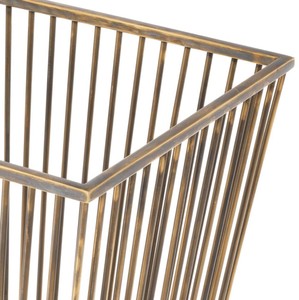 Casa Padrino Luxus Edelstahl Wäschekorb Vintage Messingfarben 30 x 30 x H. 40,5 cm - Luxus Kollektion
