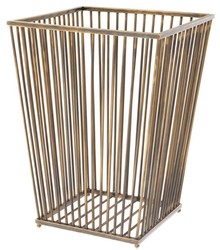Casa Padrino cestino di vestiti di lusso in acciaio inossidabile ottone vintage 30 x 30 x H. 40,5 cm - Collezione di Lusso