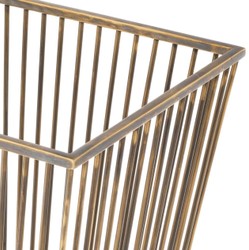 Casa Padrino cestino di vestiti di lusso in acciaio inossidabile ottone vintage 30 x 30 x H. 40,5 cm - Collezione di Lusso