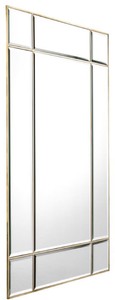 Casa Padrino Luxus Spiegel / Wandspiegel Vintage Messingfarben 90 x 3 x H. 140 cm - Luxus Möbel