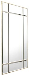 Casa Padrino specchio / specchio da parete ottone vintage 90 x 3 x H. 140 cm - Arredamento di Lusso
