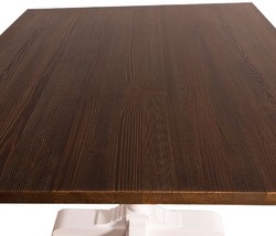 Casa Padrino table de salle à manger de style campagnard blanc / marron foncé 80 x 80 x H. 78 cm - Table de Cuisine en Style Campagnard