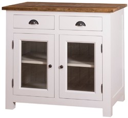 casa padrino landhausstil massivholz kiefernholz schrank küchenschrank unterschrank mit 2 türen und 2 schubladen küchenmöbel