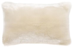 Casa Padrino oreiller de luxe en fausse fourrure blanc 60 x 40 cm - Accessoires de Décoration de Salon