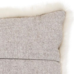 Casa Padrino oreiller de luxe en fausse fourrure blanc 60 x 40 cm - Accessoires de Décoration de Salon