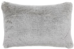 Casa Padrino cuscino di lusso in pelliccia sintetica grigio chiaro 60 x 40 cm - Accessori Decorazione Soggiorno