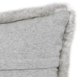 Casa Padrino cuscino di lusso in pelliccia sintetica grigio chiaro 60 x 40 cm - Accessori Decorazione Soggiorno