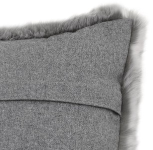 Casa Padrino Luxus Kunstfell Kissen Dunkelgrau 60 x 40 cm - Wohnzimmer Deko Accessoires