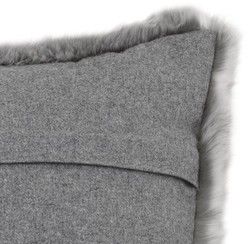 Casa Padrino luxury faux fur cushion dark gray 60 x 40 cm - Living Room Decoration Accessories