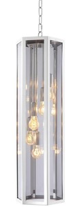 Casa Padrino lustre de luxe argent / gris 23 x 23 x H. 77 cm - Meubles pour Hôtels et Restaurants