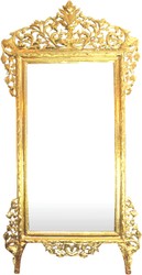 Casa Padrino Luxus Barock Spiegel Riesiger Wandpsiegel Gold Goldfarben Barockspiegel Rokoko Antik Stil Arabisch Arabic Antique Style Mirror Gold Furniture Möbel