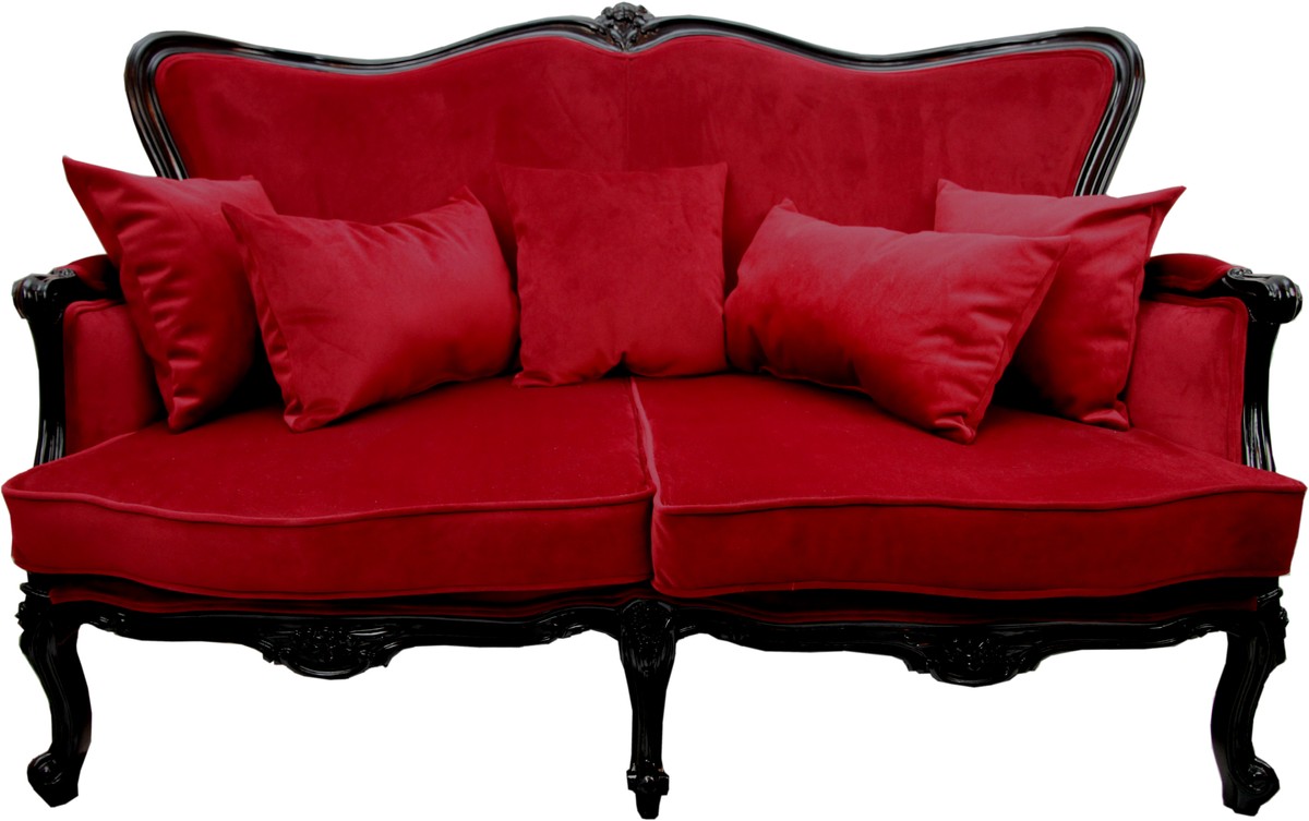 Casa Padrino Luxury Canapé Baroque Bordeaux / Noir - Mobilier Baroque de Luxe - Fabriqué en France - Mobilier pour Restaurant - Collection Luxury Casa Padrino Luxury Canapé Baroque Bordeaux / Noir - Mobilier Baroque de Luxe - Fabriqué en France - Mobilier pour Restaurant - Collection Luxury