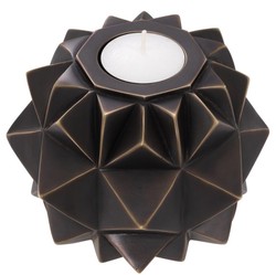 Casa Padrino luxury brass tealight holder bronze Ø 13 x H. 9 cm - Deco Accessories