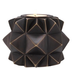 Casa Padrino luxury brass tealight holder bronze Ø 13 x H. 9 cm - Deco Accessories