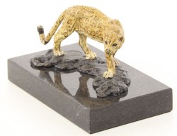 Casa Padrino luxury bronze figure jaguar multicolor / black 12.7 x 7.7 x H. 7.4 cm - Living Room Deco