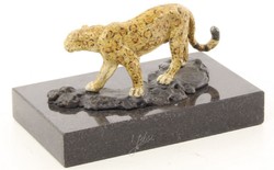 Casa Padrino luxury bronze figure jaguar multicolor / black 12.7 x 7.7 x H. 7.4 cm - Living Room Deco