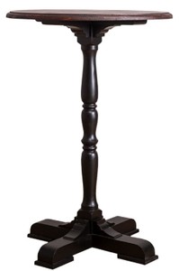 Casa Padrino tavolo da bar in stile country nero / marrone scuro Ø 78 x H. 110 cm - Tavolo da Bar Rotondo in Stile Country