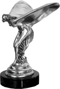 Casa Padrino Scultura in Bronzo di Lusso Signora con le Ali Argento / Nero 15 x 17 x H. 21 cm - Figura di Bronzo Nobile con Base in Marmo Casa Padrino Scultura in Bronzo di Lusso Signora con le Ali Argento / Nero 15 x 17 x H. 21 cm - Figura di Bronzo Nobile con Base in Marmo