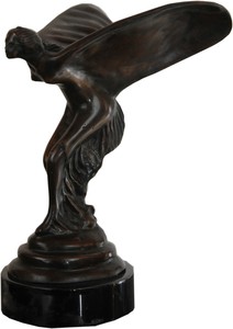 Casa Padrino Scultura in Bronzo di Lusso Signora con le Ali Bronzo / Nero 15 x 17 x H. 21 cm - Figura di Bronzo Nobile con Base in Marmo Casa Padrino Scultura in Bronzo di Lusso Signora con le Ali Bronzo / Nero 15 x 17 x H. 21 cm - Figura di Bronzo Nobile con Base in Marmo