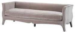 Casa Padrino Sofá de la Sala Gris 225 x 79 x H. 75 cm - Sofá de Terciopelo de Lujo
