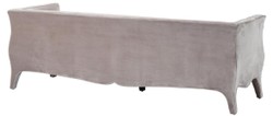 Casa Padrino Sofá de la Sala Gris 225 x 79 x H. 75 cm - Sofá de Terciopelo de Lujo