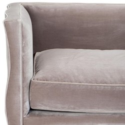 Casa Padrino Sofá de la Sala Gris 225 x 79 x H. 75 cm - Sofá de Terciopelo de Lujo