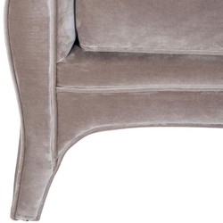 Casa Padrino Sofá de la Sala Gris 225 x 79 x H. 75 cm - Sofá de Terciopelo de Lujo