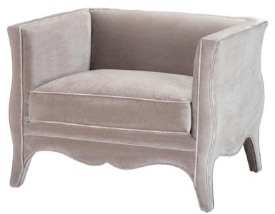 Casa Padrino sillón de salón de terciopelo de lujo gris 100 x 79 x H. 75 cm - Muebles de Sala