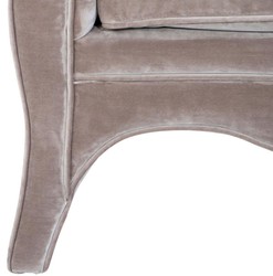Casa Padrino fauteuil de salon en velours de luxe gris 100 x 79 x H. 75 cm - Meubles de Salon