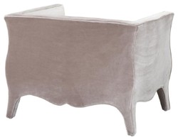 Casa Padrino fauteuil de salon en velours de luxe gris 100 x 79 x H. 75 cm - Meubles de Salon