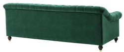Casa Padrino sofá de la sala de estar Chesterfield de lujo verde / marrón / oro 230 x 90 x H. 81,5 cm - Calidad de Lujo