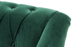 Casa Padrino sofá de la sala de estar Chesterfield de lujo verde / marrón / oro 230 x 90 x H. 81,5 cm - Calidad de Lujo