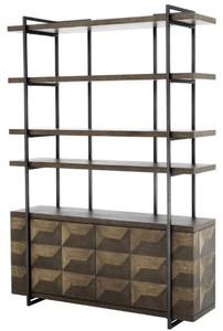 Casa Padrino cabinet mensola di lusso con 2 ante marrone / bronzo 140 x 40 x H. 200 cm - Armadio del Soggiorno
