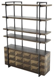 Casa Padrino Armoire Étagère de Luxe avec 2 Portes Marron / Bronze 140 x 40 x H. 200 cm - Armoire de Salon