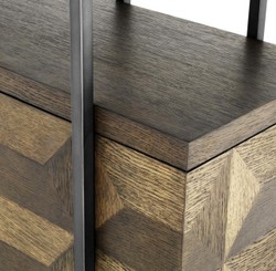 Casa Padrino Armoire Étagère de Luxe avec 2 Portes Marron / Bronze 140 x 40 x H. 200 cm - Armoire de Salon
