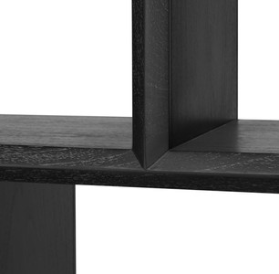 Casa Padrino Luxus Regalschrank / Wohnzimmerschrank Schwarz 100 x 40 x H. 230 cm - Wohnzimmermöbel
