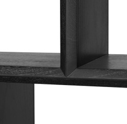 Casa Padrino cabinet mensola / armadio del soggiorno di lusso nero 100 x 40 x H. 230 cm - Mobili per Soggiorno