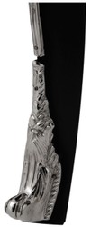 Casa Padrino cómoda de lujo barroco con 2 cajones y encimera de mármol negro brillante / plata / negro 100 x 53 x H. 85 cm - Muebles de Lujo en Estilo Barroco