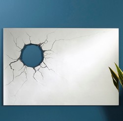 Casa Padrino espejo de pared del salón de lujo 120 x H. 80 cm - Espejo de Diseñador con Orificio