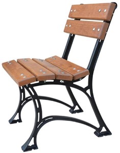 Casa Padrino Art Nouveau Garden Chair Brown / Black 48 x 48 x H. 75 cm - Luxury Garden Furniture