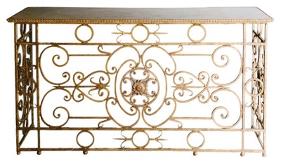 casa padrino luxus barock antik stil massivholz konsole konsolentisch tisch mit metallgestell wohnzimmer hotel büro möbel 