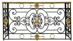Casa Padrino Luxury Baroque Console White / Black / Antique Gold 172 x 51 x H. 95 cm - Baroque Furniture