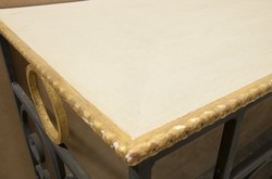 Casa Padrino Luxury Baroque Console White / Black / Antique Gold 172 x 51 x H. 95 cm - Baroque Furniture
