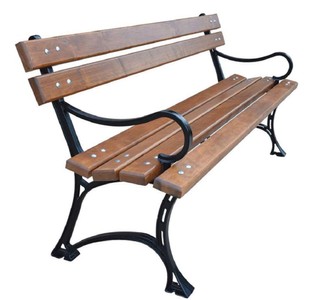 Casa Padrino Art Nouveau Garden Bench Brown / Black 150 x 40 x H. 75 cm - Bench with Armrests - Garden Furniture