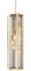 Casa Padrino lustre de luxe or / gris 23 x 23 x H. 77 cm - Meubles pour Hôtels et Restaurants