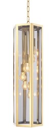 Casa Padrino lustre de luxe or / gris 23 x 23 x H. 77 cm - Meubles pour Hôtels et Restaurants