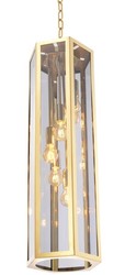 Casa Padrino lustre de luxe or / gris 23 x 23 x H. 77 cm - Meubles pour Hôtels et Restaurants