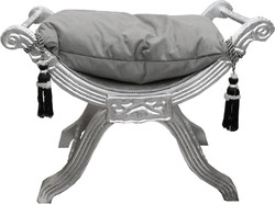 Casa Padrino Barock Hocker Grau Samtstoff Silber Kamelhocker Sitzhocker Barockhocker Antik Stil Casa Padrino Barock Hocker Grau Samtstoff Silber Kamelhocker Sitzhocker Barockhocker Antik Stil