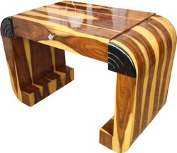 Casa Padrino Segretario Art Deco Marrone Chiaro / Marrone 120 x 61 x H82.5 cm con cassetto - scrivania di design Casa Padrino Segretario Art Deco Marrone Chiaro / Marrone 120 x 61 x H82.5 cm con cassetto - scrivania di design