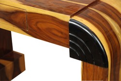 Casa Padrino Segretario Art Deco Marrone Chiaro / Marrone 120 x 61 x H82.5 cm con cassetto - scrivania di design Casa Padrino Segretario Art Deco Marrone Chiaro / Marrone 120 x 61 x H82.5 cm con cassetto - scrivania di design